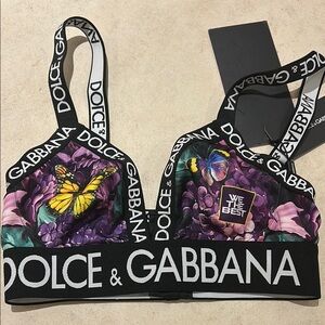 Dolce & Gabbana Black and White Sports Bra